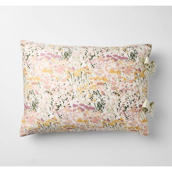 3pc Full/Queen Reversible Floral and Stripe Comforter Set Pink/Green - NEW - Picture 4 of 7